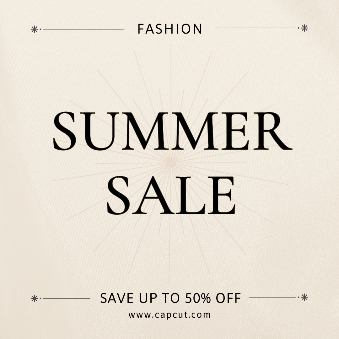 Summer Sale Marketing Poster Instagram Post