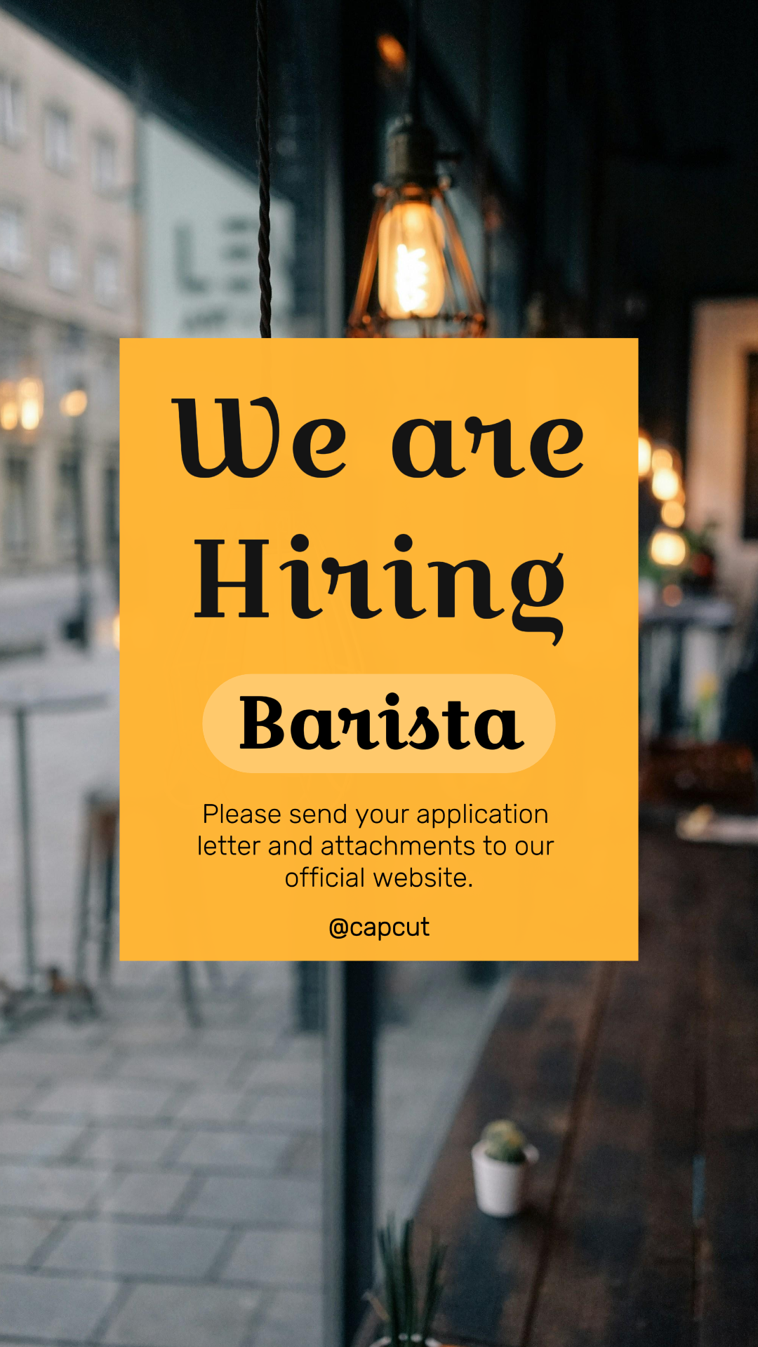 business and office marketing poster tiktok coffee barista job vacancy