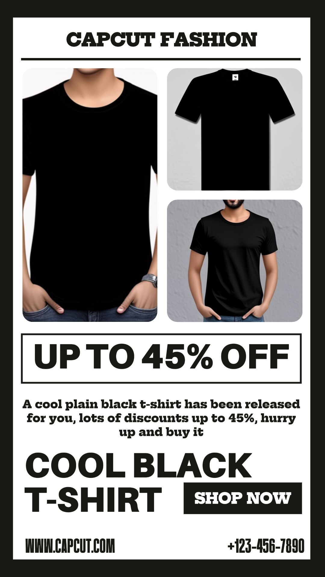 Coole T-Shirts Schwarzes Produkt Promotion Story Tiktok