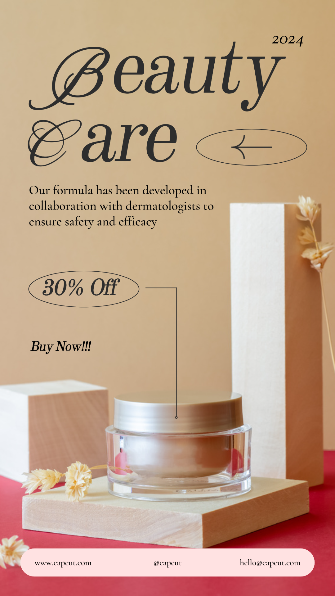 Beauty Care Marketing Poster Skincare Sale Instagram Story