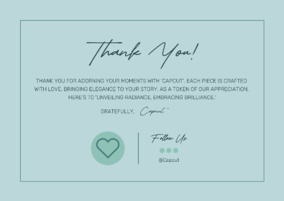 Carte de remerciement non marketing