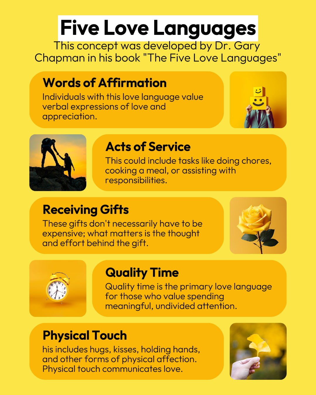 Education Creative Poster Five Love Languages