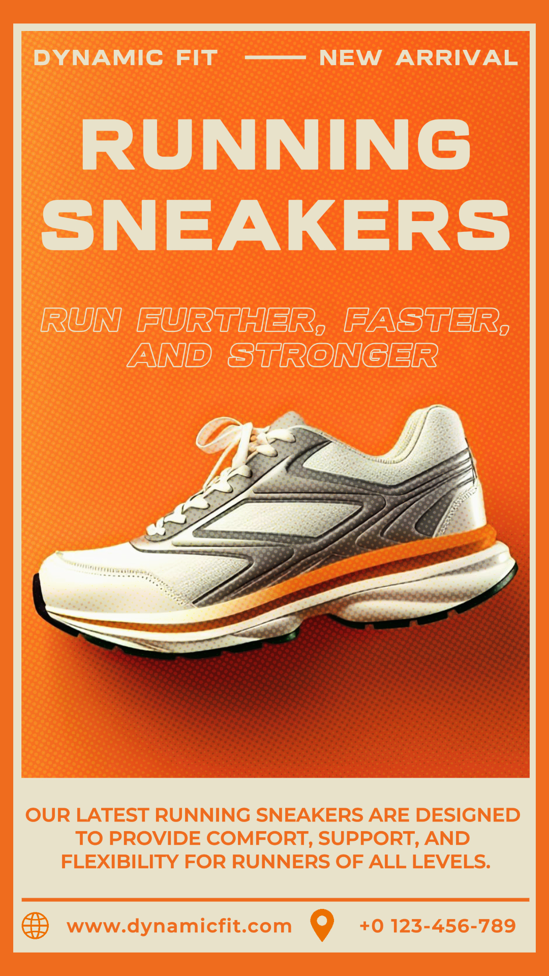 Pantalla de productos de zapatos para correr de moda Insta Story