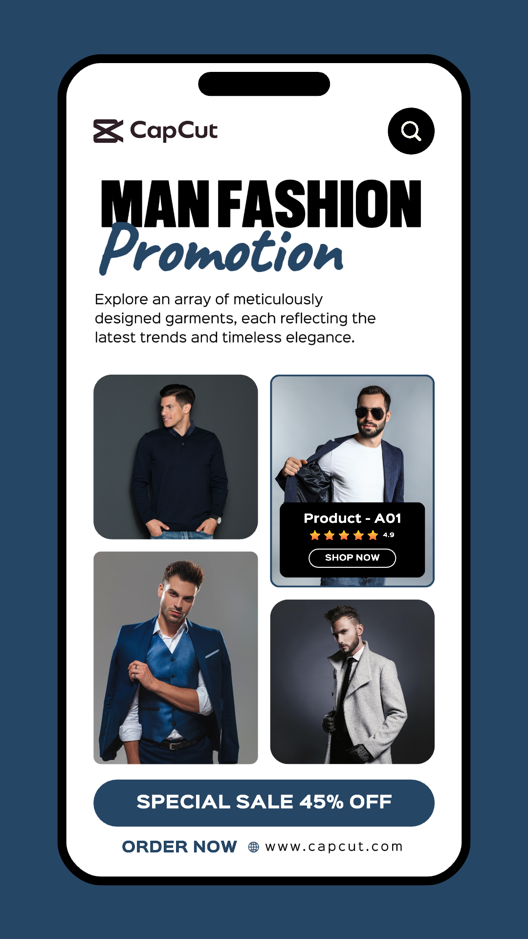 Man Fashion Promotion Instagram Story