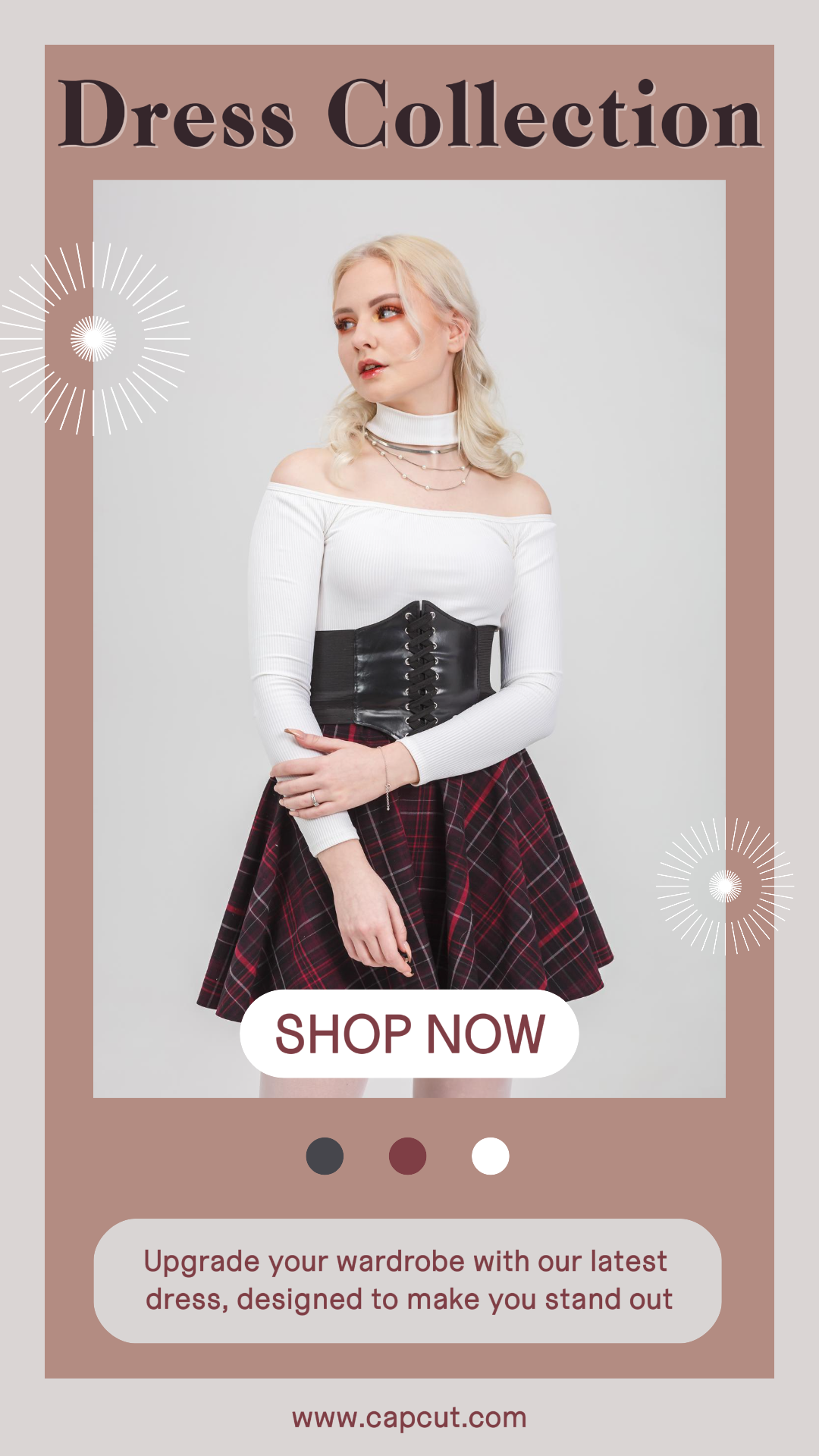 Kleidung und Schuhe Marketing Poster Dress Collection Instagram Story