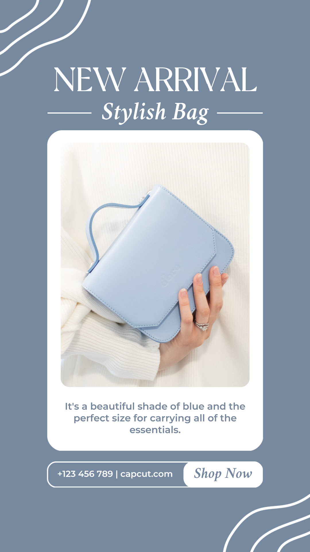 Stylish Bag Product Display Tik Tok Post