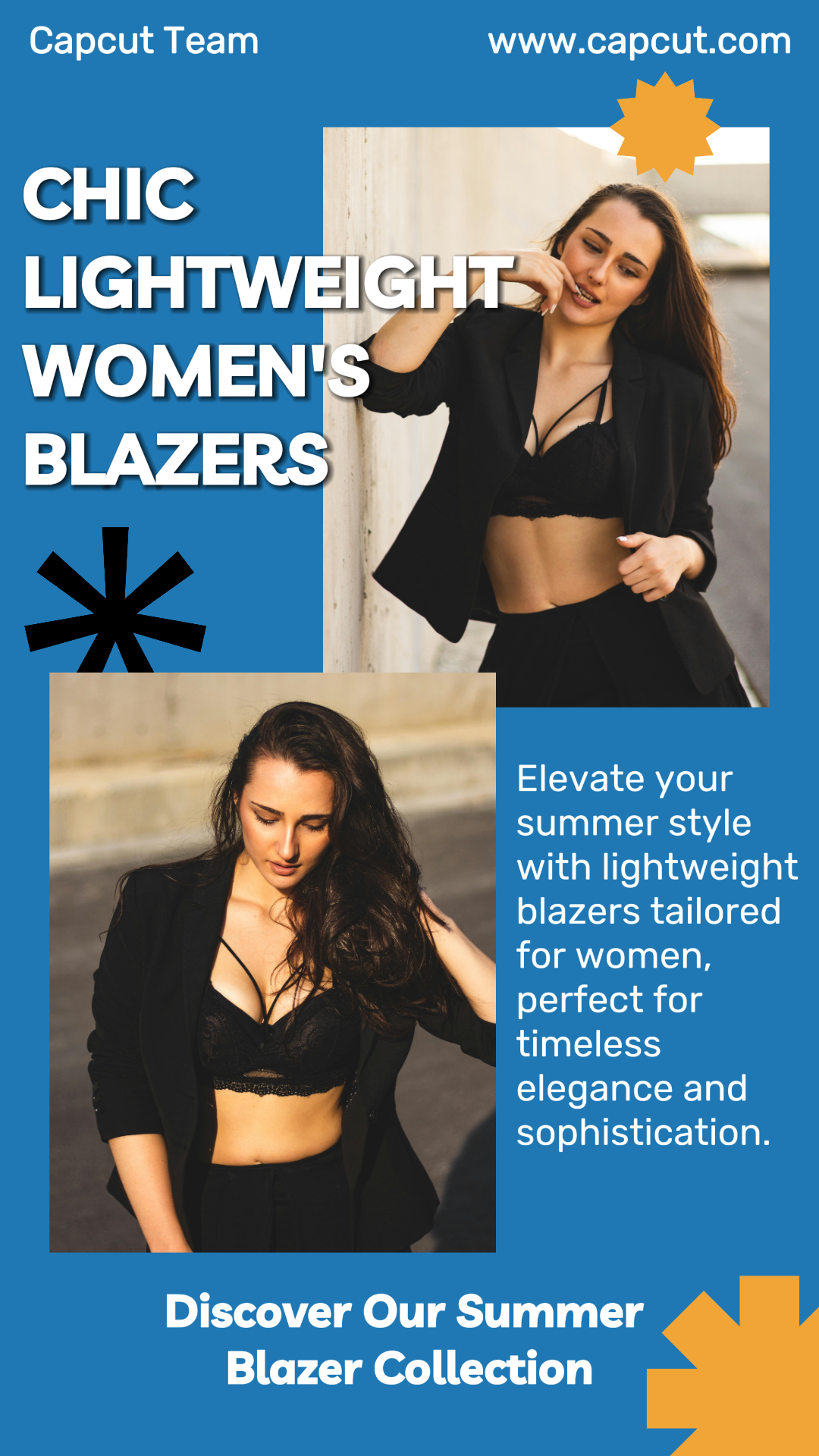 Pôster de marketing de roupas Blazer IG story