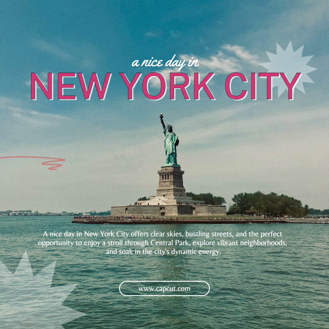 Travel Creative Poster Instagram Post a nice day in New York City