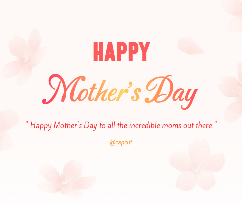 General Industry Daily Greetings Happy Mother's Day Facebook Post Pink