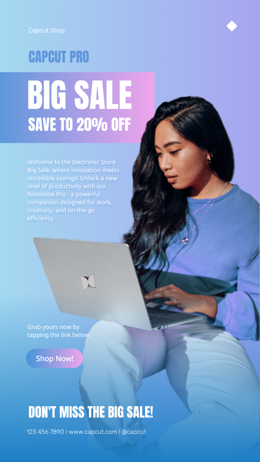 Electronic Laptop Sale Instagram Story