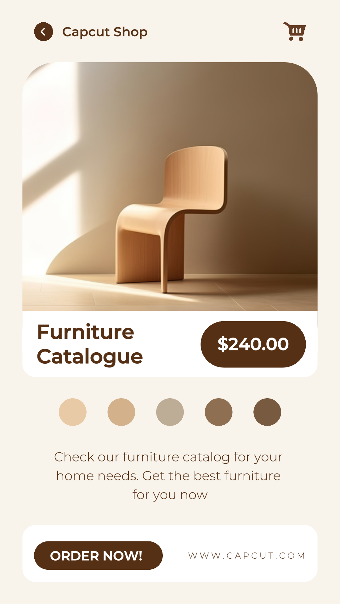 Household Furniture Chair Sale Instagram Story