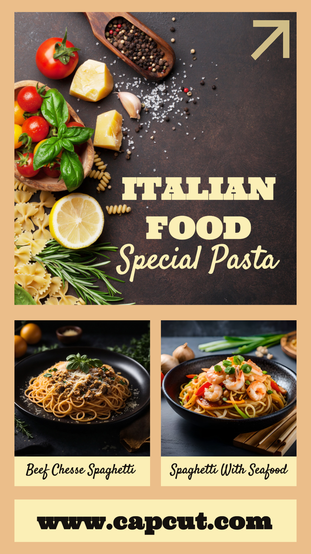 Italienisches Essen Spezial Pasta Instagram Story