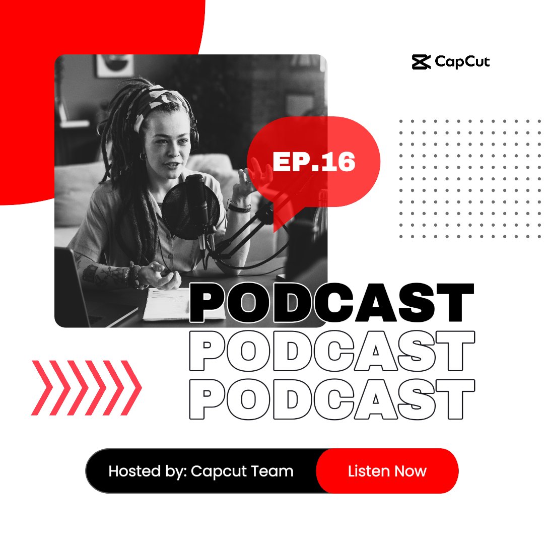 Entretenimiento Podcast Instagram Post Rojo Negro