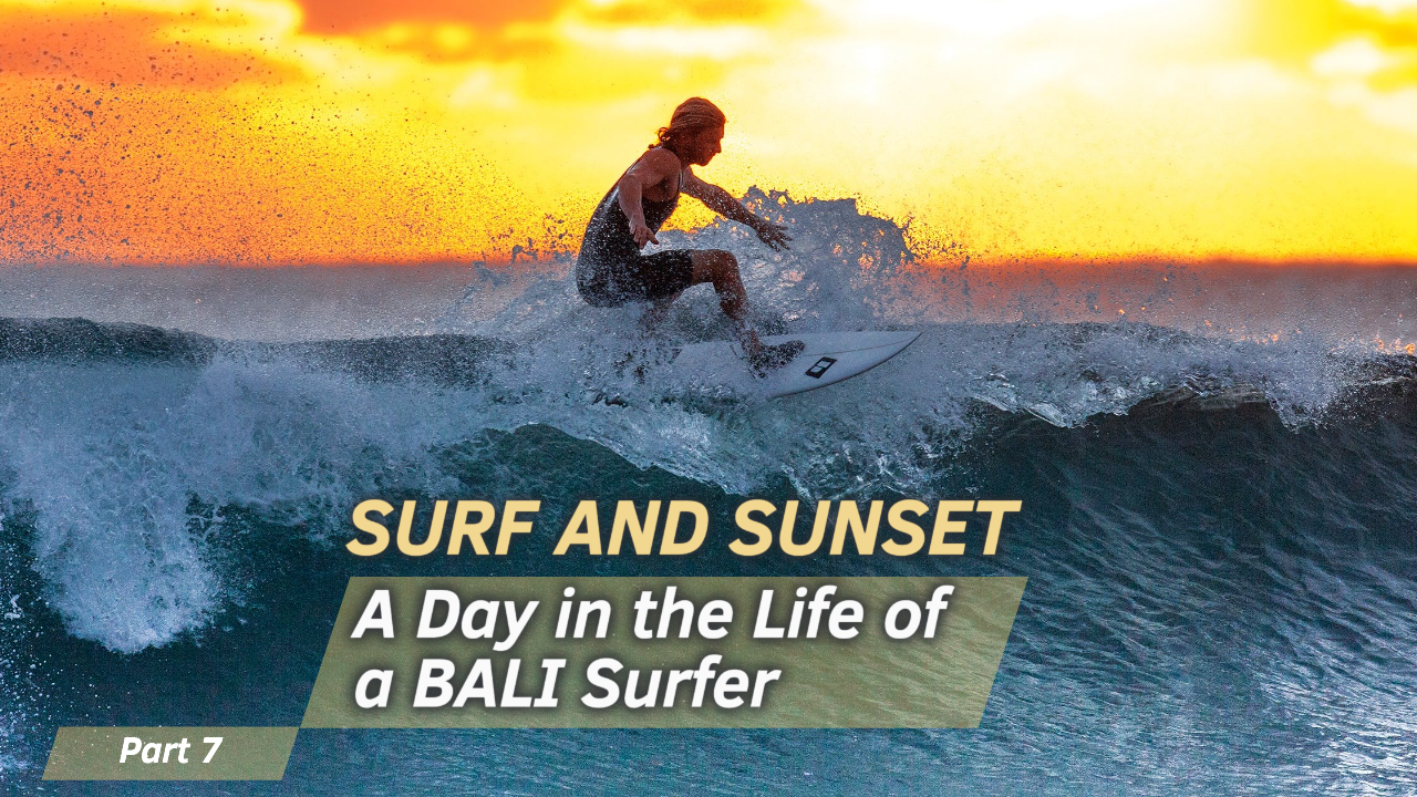 Vlog Surf et coucher de soleil : une journée dans la vie d'un surfeur de Bali