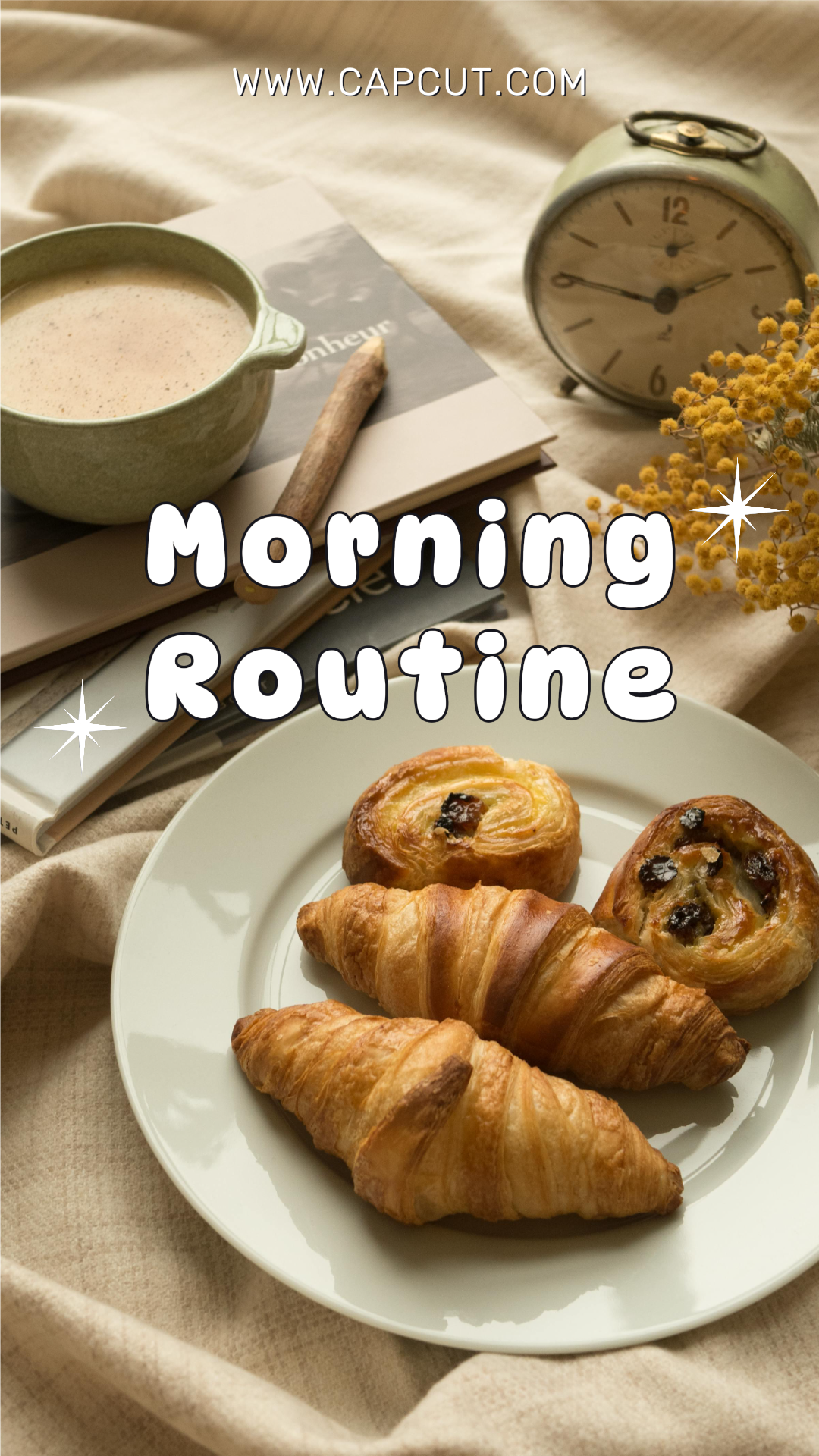 Tik Tok Thumbnail Morning Routine Daily Vlog Beige