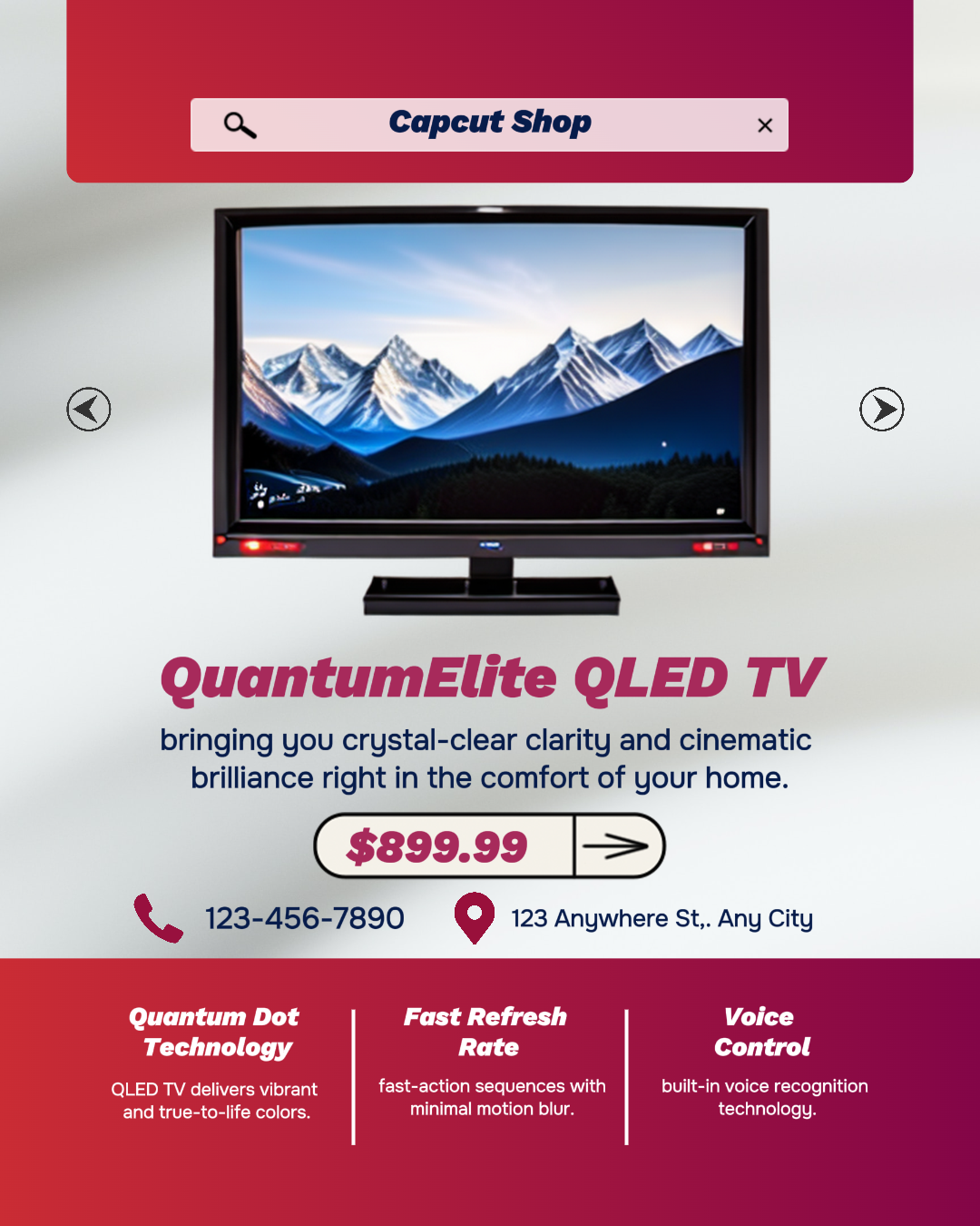 Potret Instagram Promosi TV LED Elektronik