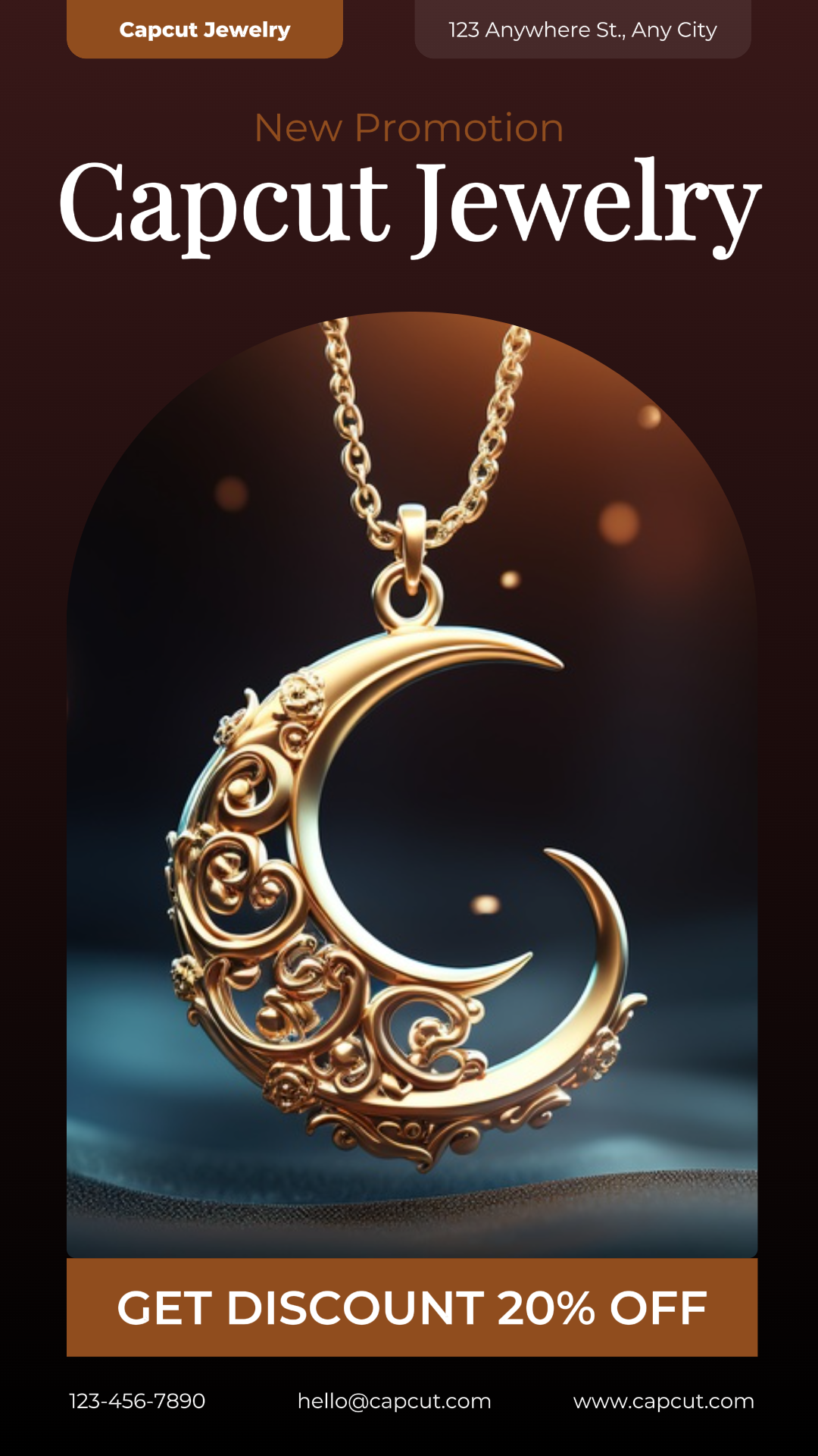 Jewellery Promotion Instagram Story Brown Elegant