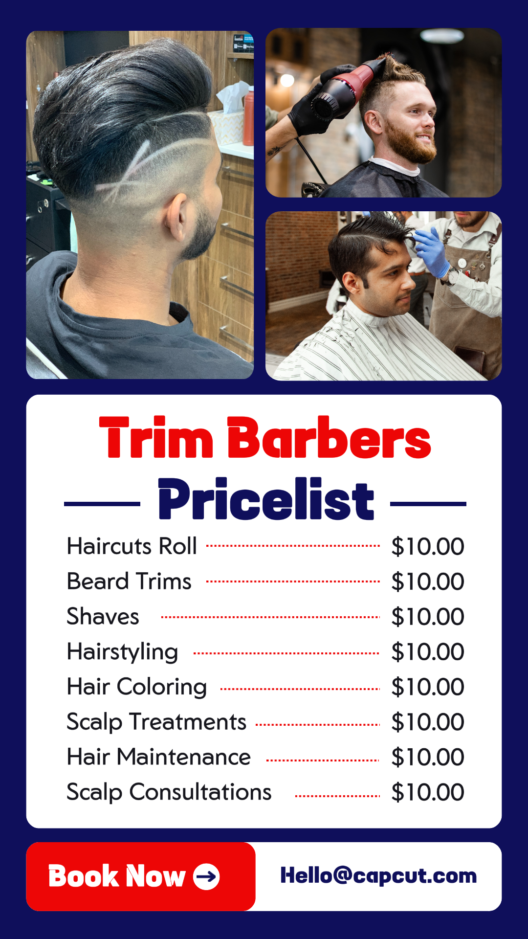 Exibição de produtos de barbearia de beleza Instagram Story