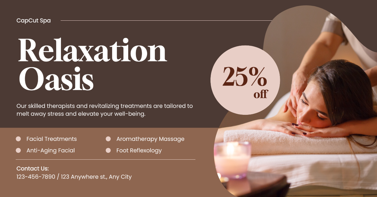 Relaxation Oasis Promotion Facebook App Ad