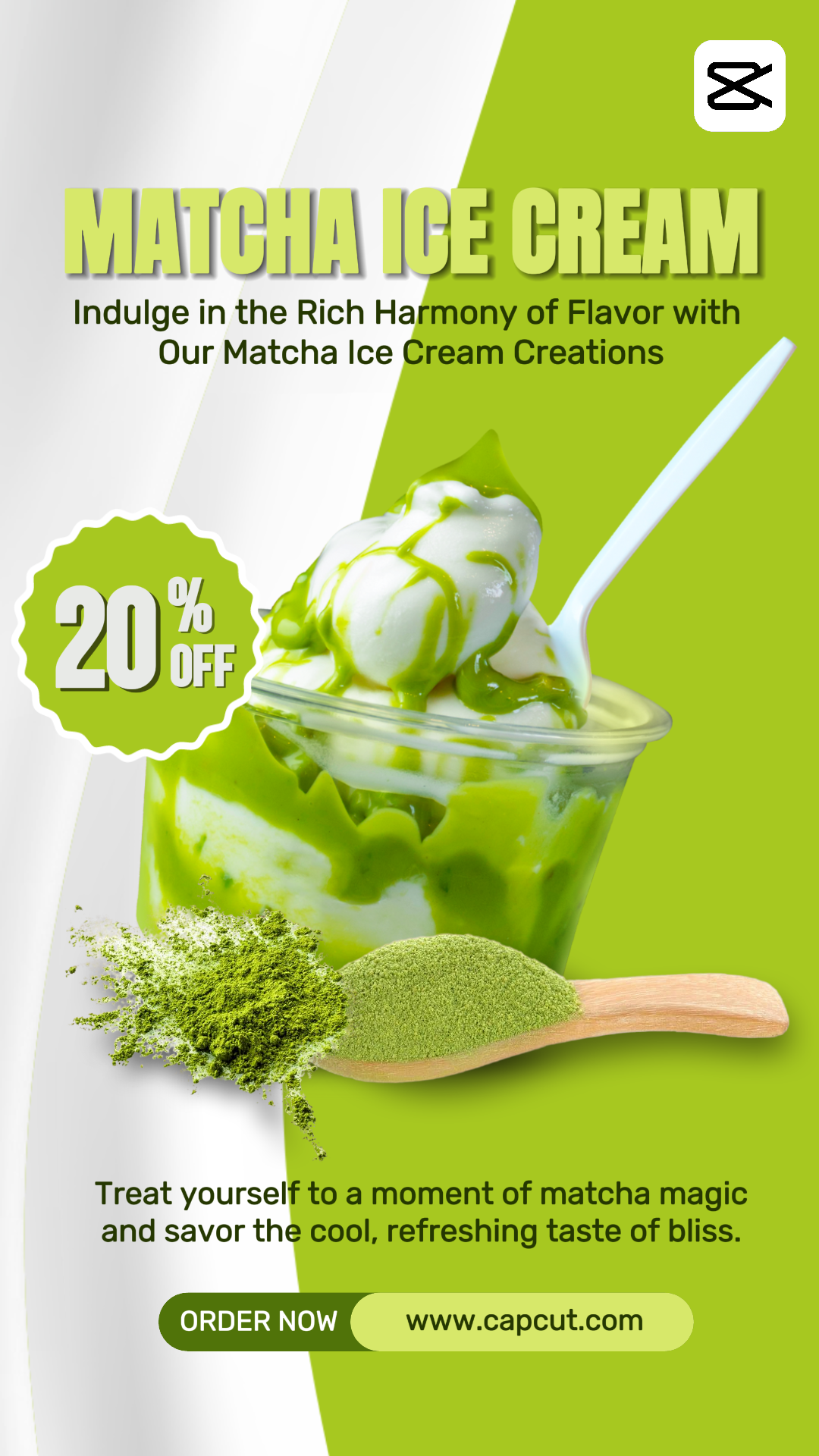 Promosi Produk Es Krim Makanan Instagram Matcha