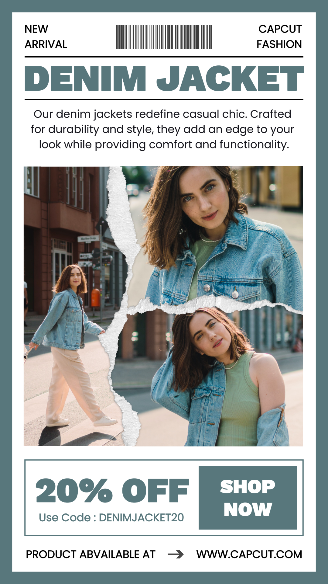 Mode Femme Veste Promotion Instagram Story