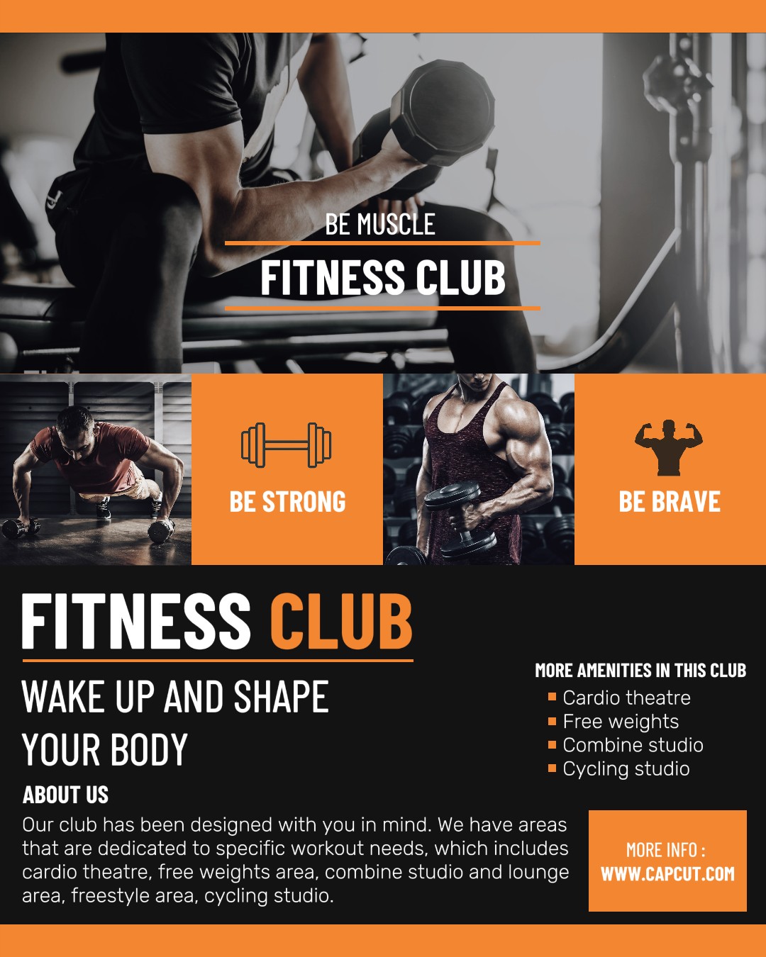 Workout & Fitness Flyer Instagram Portrait