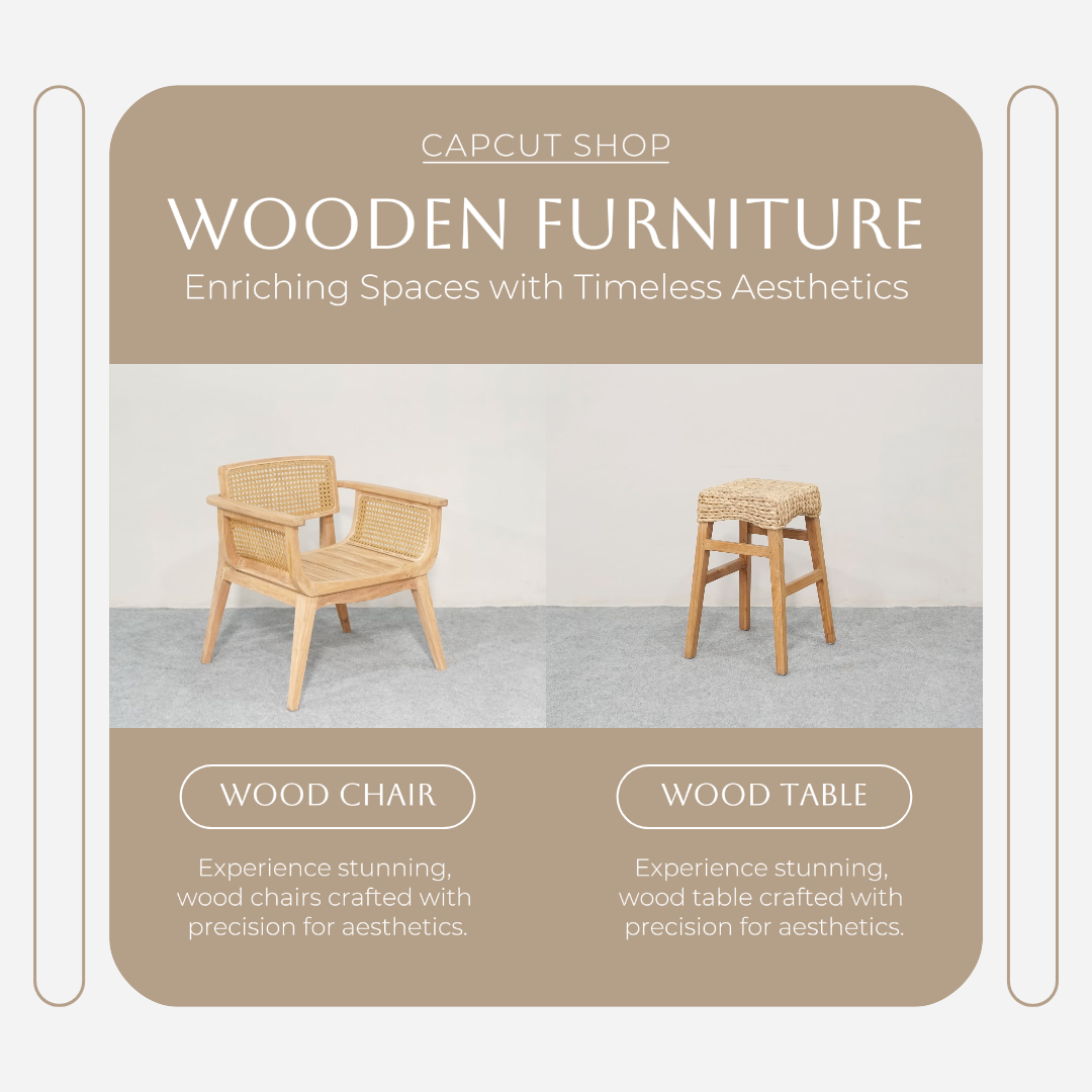 Marketing Household Collection Instagram Post Chair & Table Brown