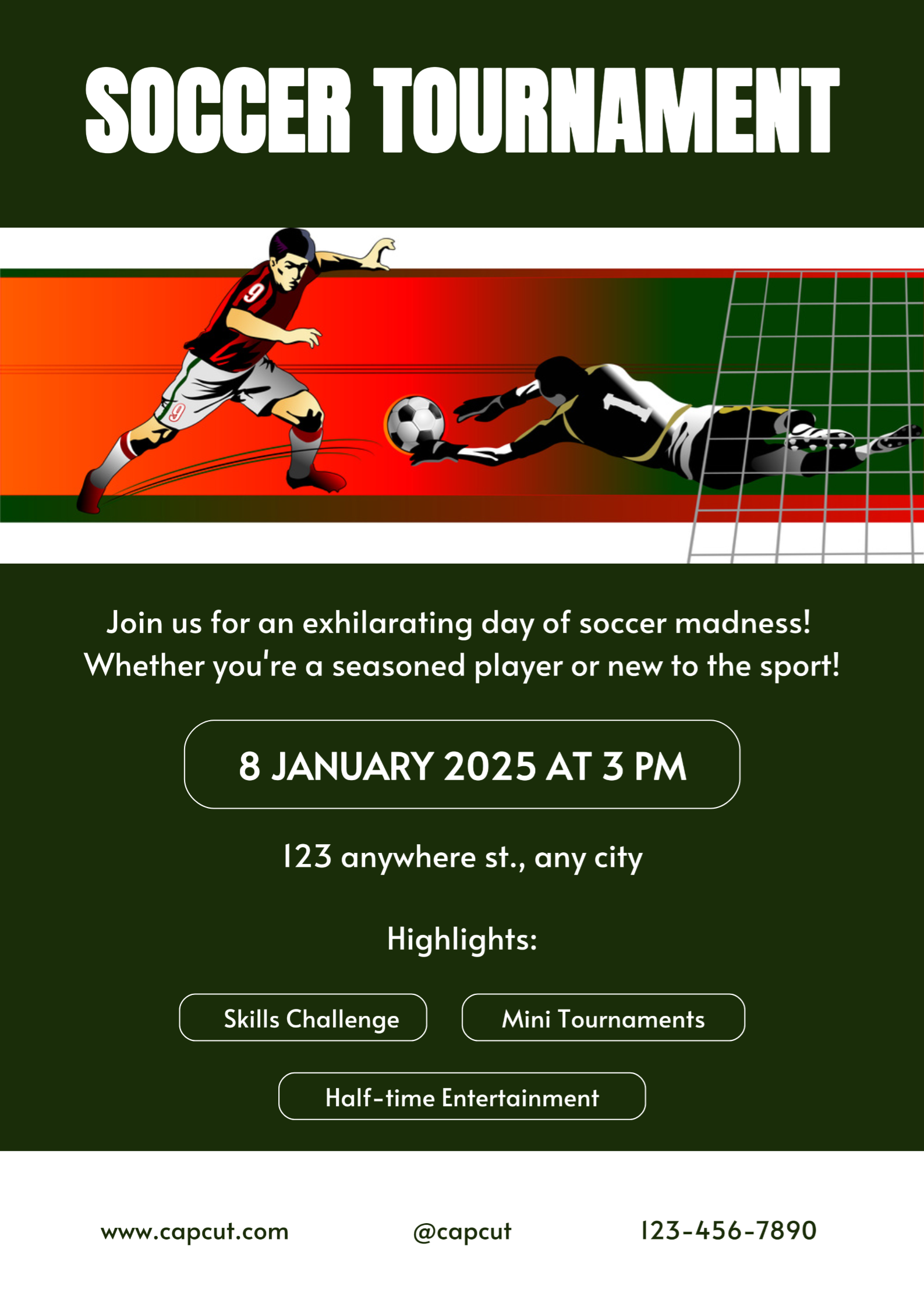 Poster Kegiatan Turnamen Olahraga Non-Pemasaran