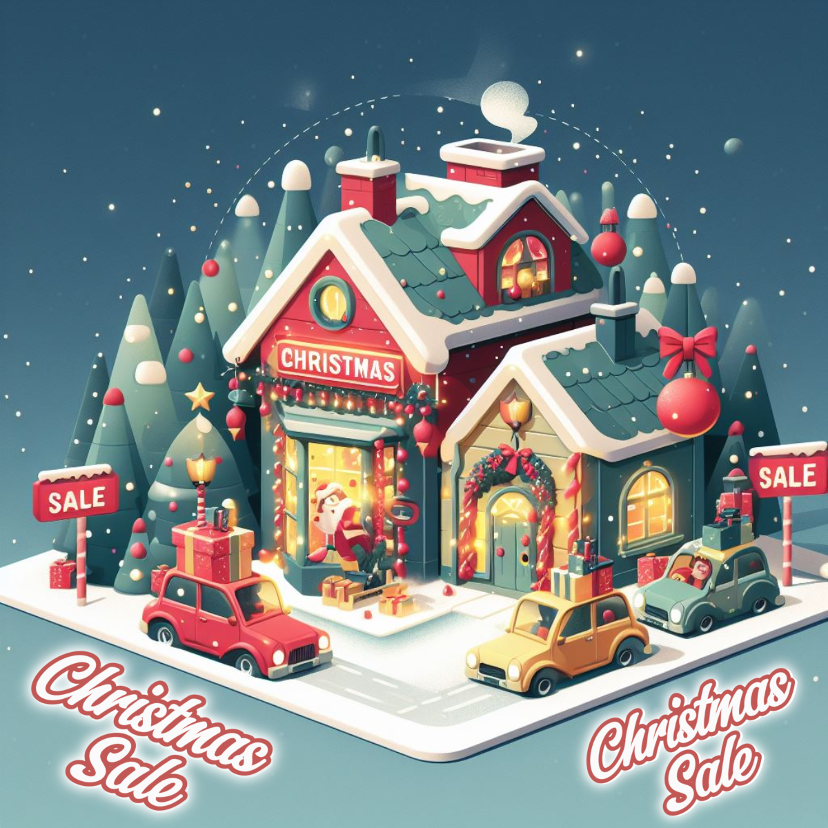 Christmas Sale Display Linkedin Post