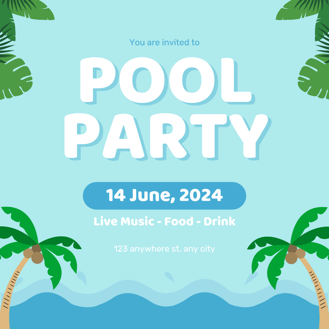 Sports and Match Marketing Poster Swimming Instagram Post Creative Style