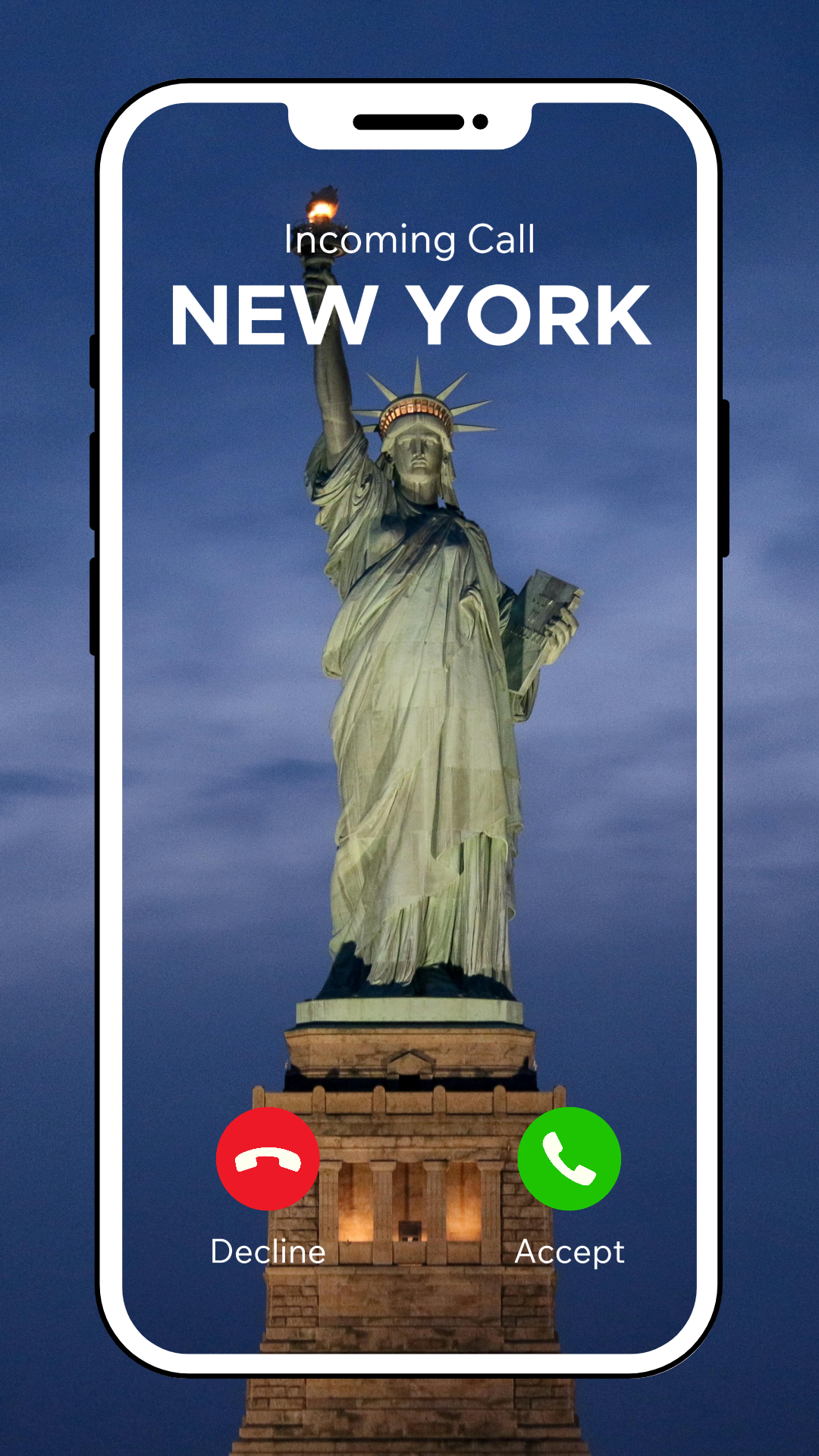 Viagem Poster criativo TikTok Nova York Chamada recebida