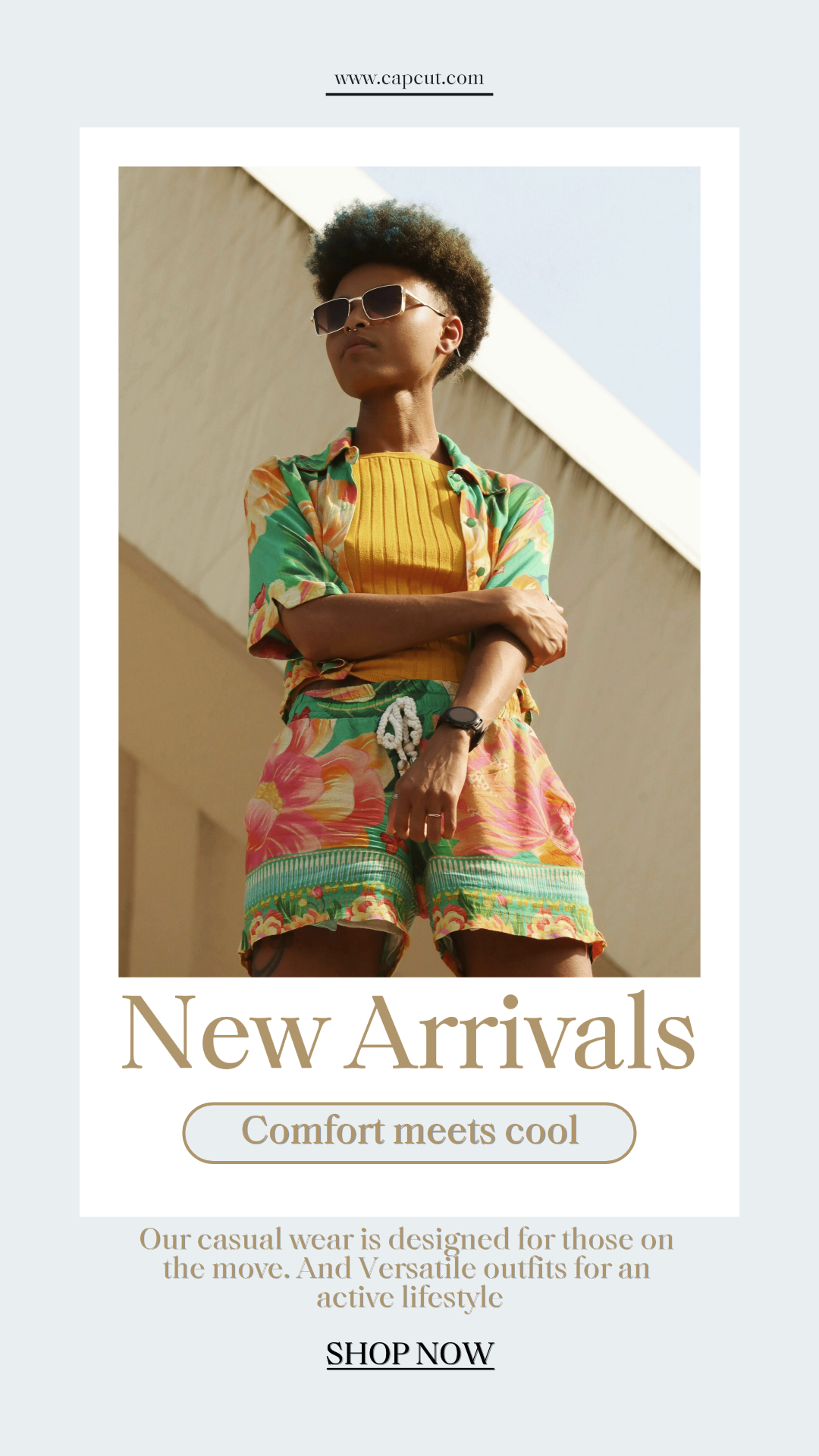 clothing and shoes marketing poster fashion casual