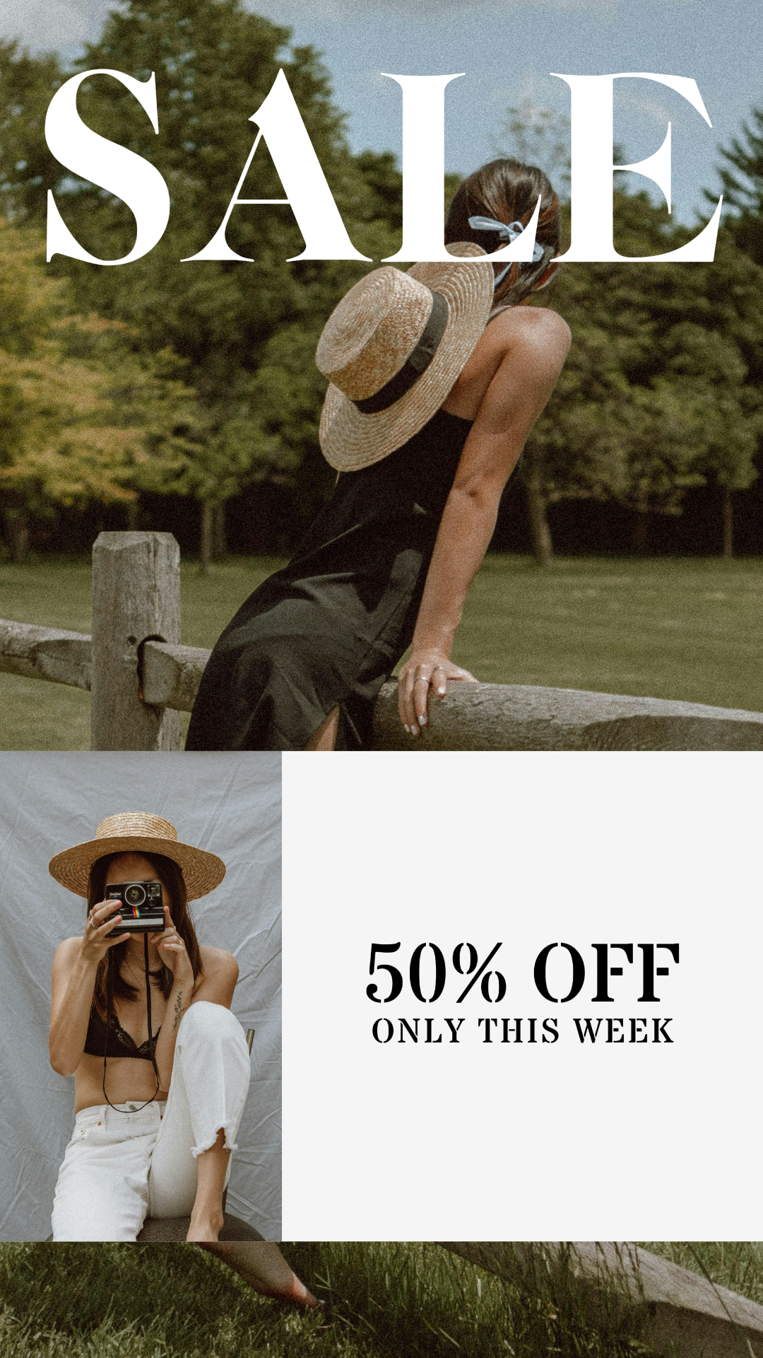 Clothing & Shoes Marketing Poster Garden Style