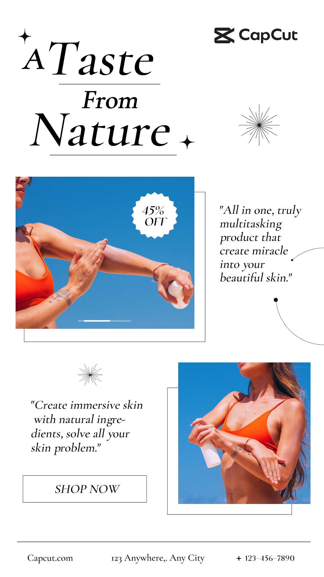 Skincare Product Display Instagram Story