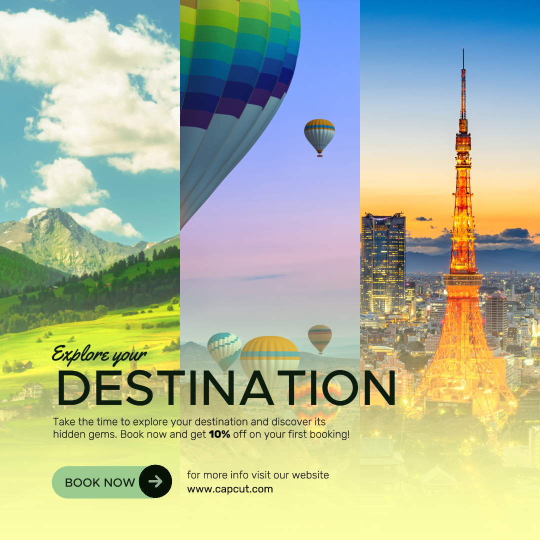 Travel Marketing Poster Instagram Post Entdecken Sie Ihr Reiseziel