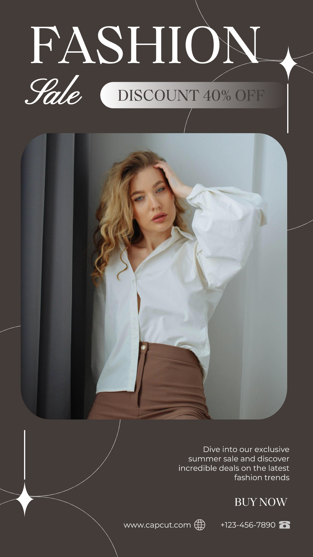 Clothing and Shoes Marketing Poster Instagram Story Minimalist