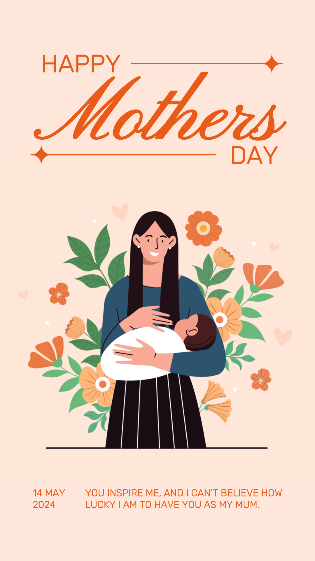 Mother's day Creative Poster Tik tok  pink