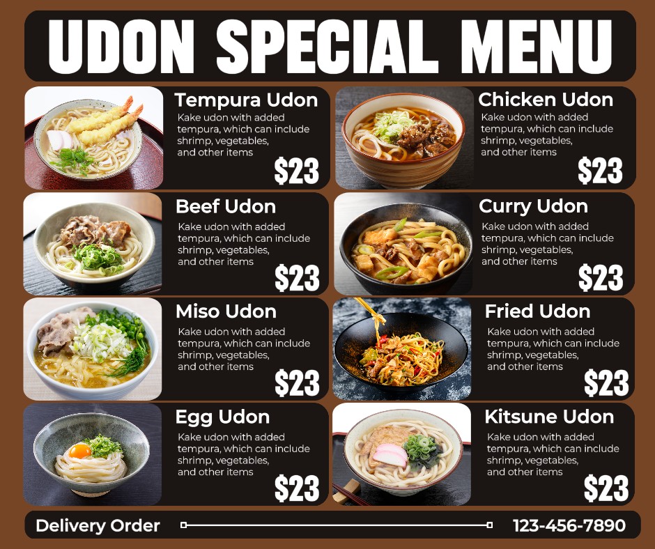 Comida Udon Menu Especial Facebook