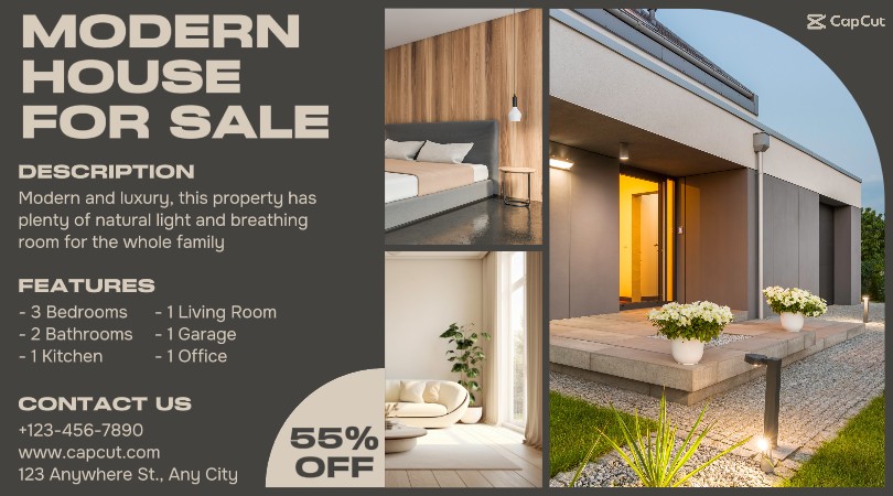 Promosi penjualan rumah modern real estat