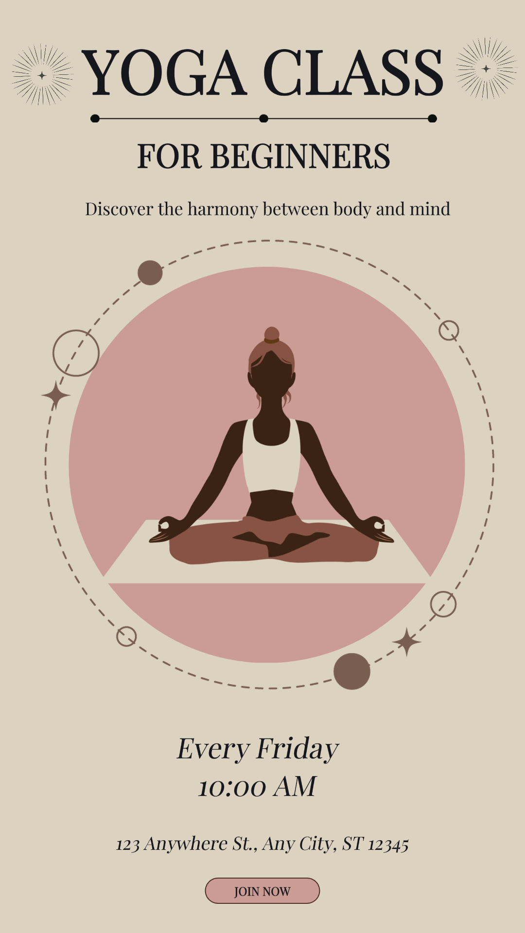 Póster de marketing de entrenamiento y fitness Instagram Story Yoga