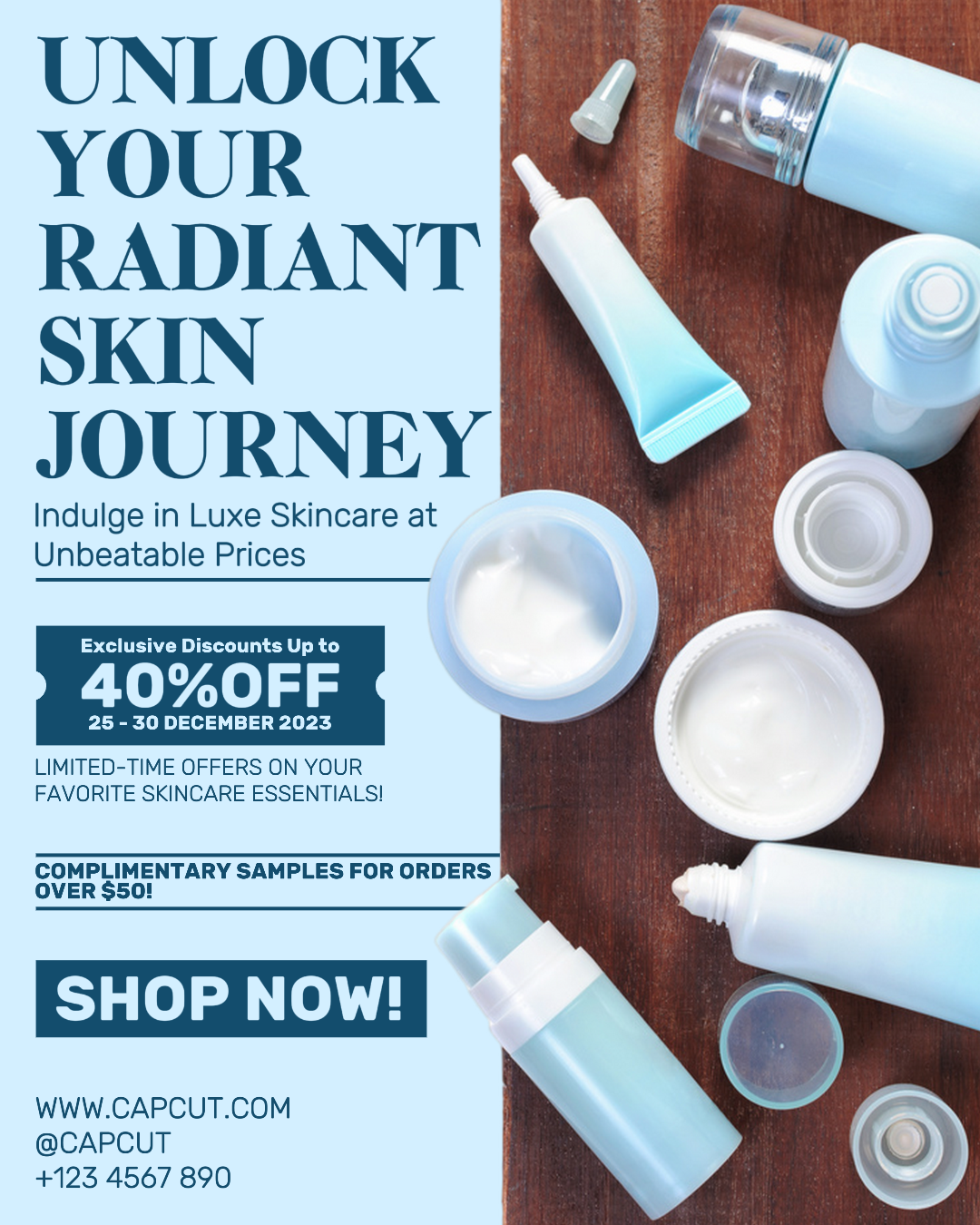 Beauty And Personal Care Promotion Product Sale For Social Media Post