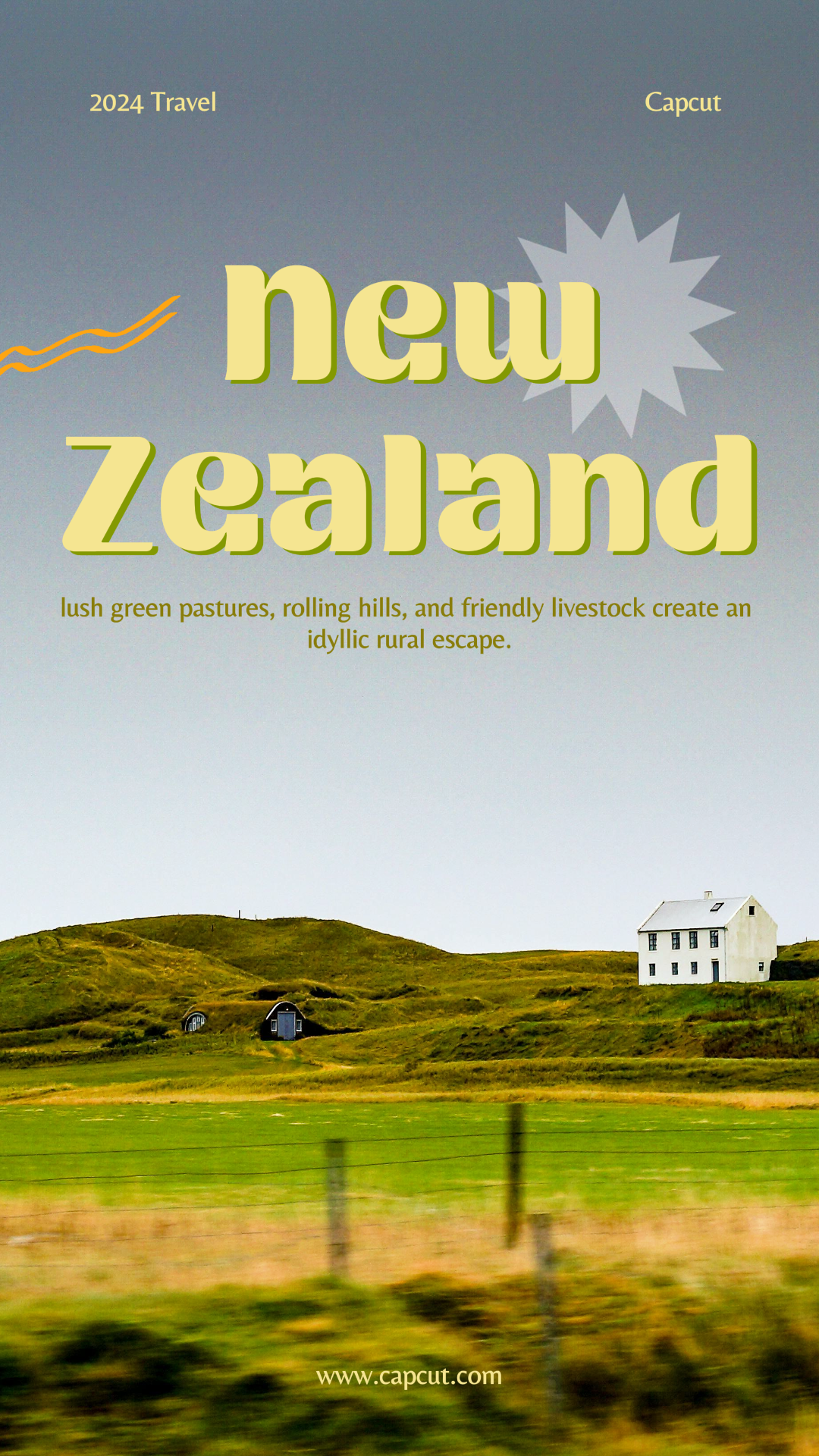 Travel Creative Poster Instagram Story New Zealand