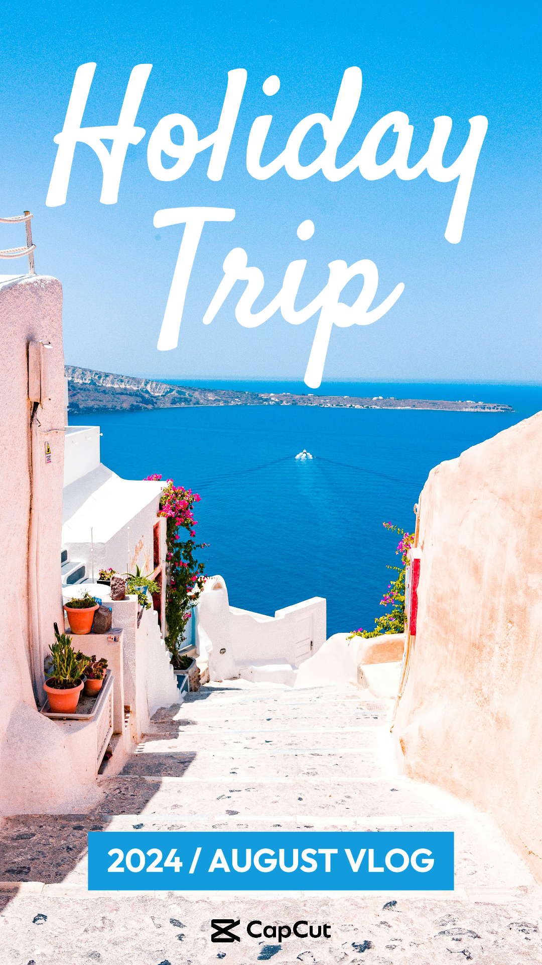 Tiktok Thumbnail Travel Vlog Blue Theme