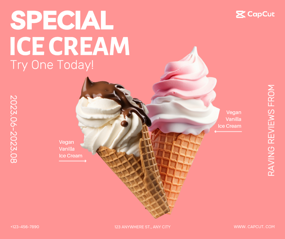 Catering Services Ice Cream Products Minimalist