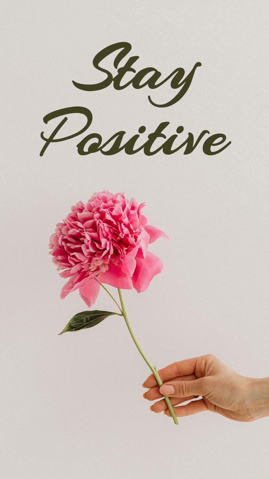 Wallpaper Kreatives Poster Bleiben Sie positiv