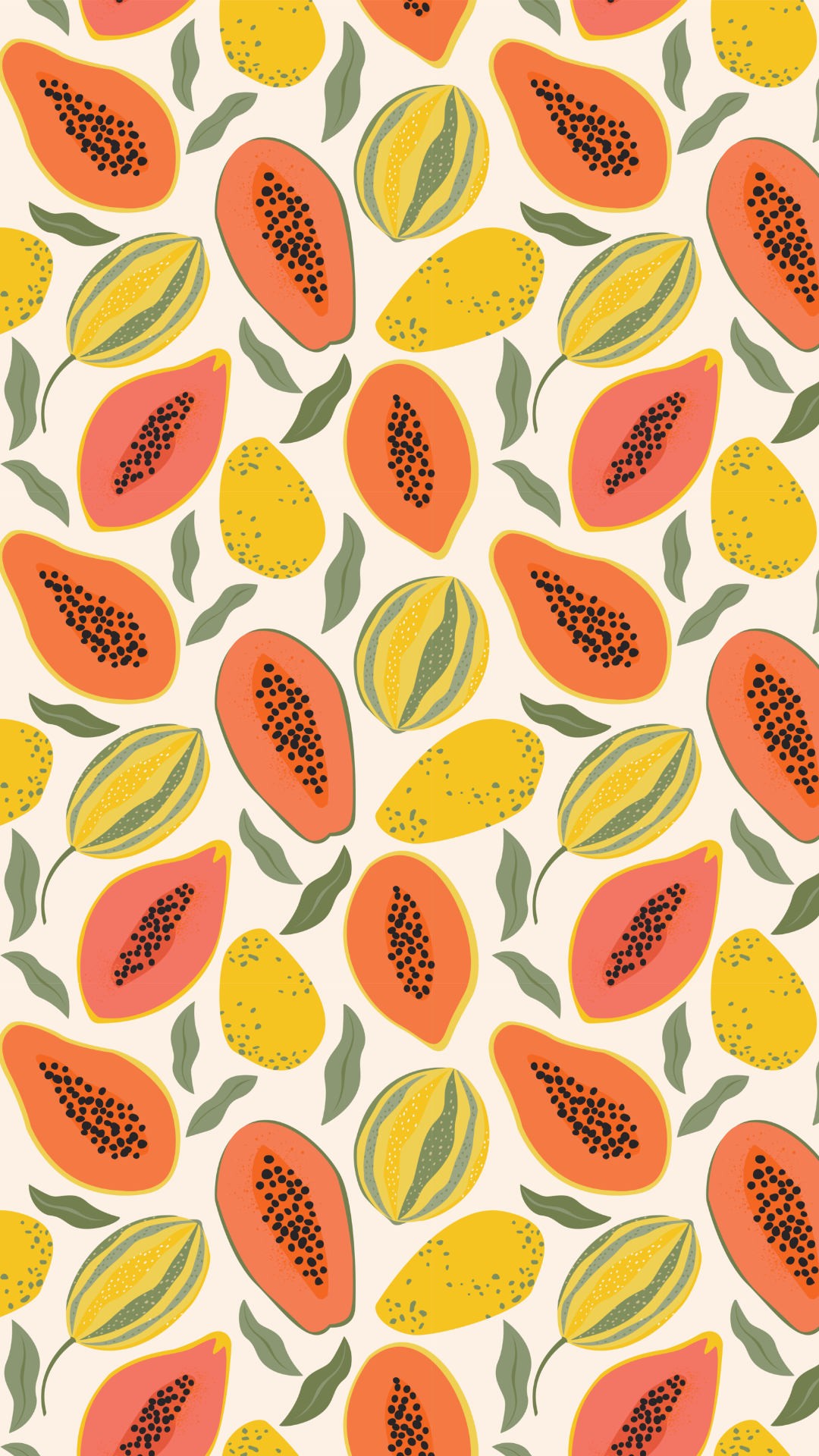 Wallpaper Poster IG Story Watercolor Summer Fruit