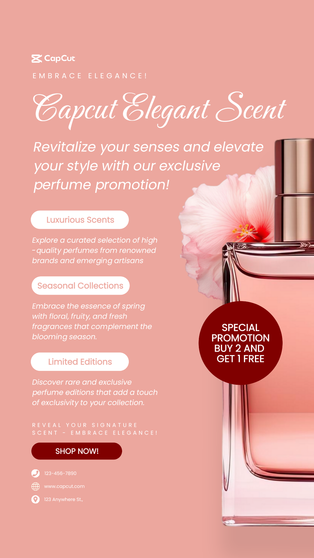 Promosi Parfum Kecantikan Instagram Story Pink
