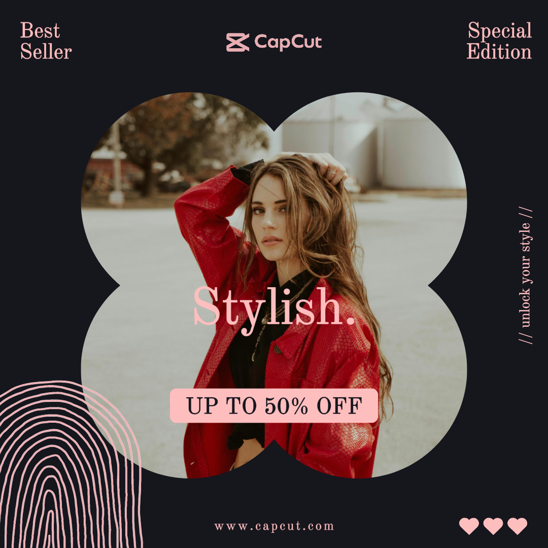 Gaya Fashion Instagram Post Tema Merah Muda