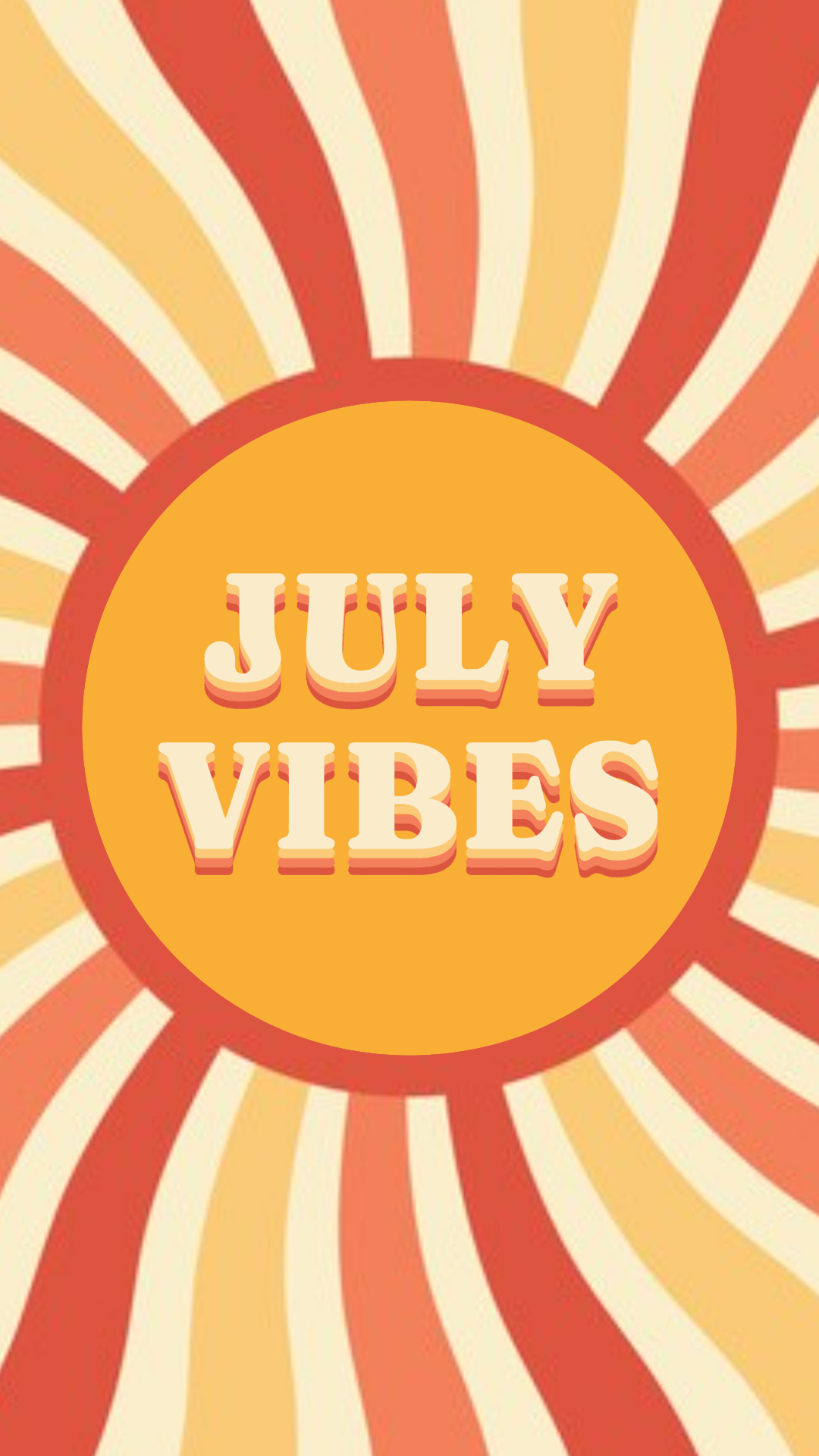 Plantilla de imagen fondo de pantalla 9: 16 Vibras de julio de dibujos animados