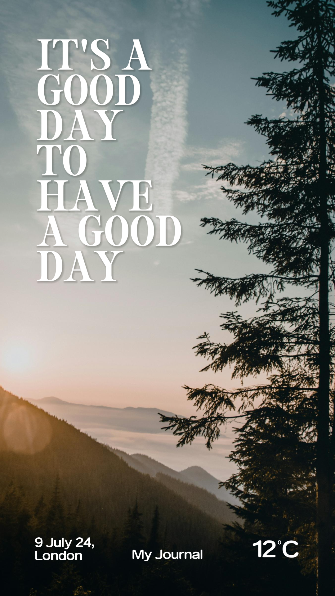 Fondo de pantalla Póster creativo Buen día